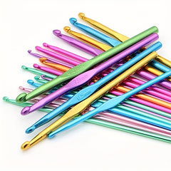 Aluminum Crochet Hooks Knitting Needles Craft Yarn Set