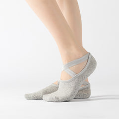 Non slip Cross Strap Yoga Socks Solid Sports Yoga Socks