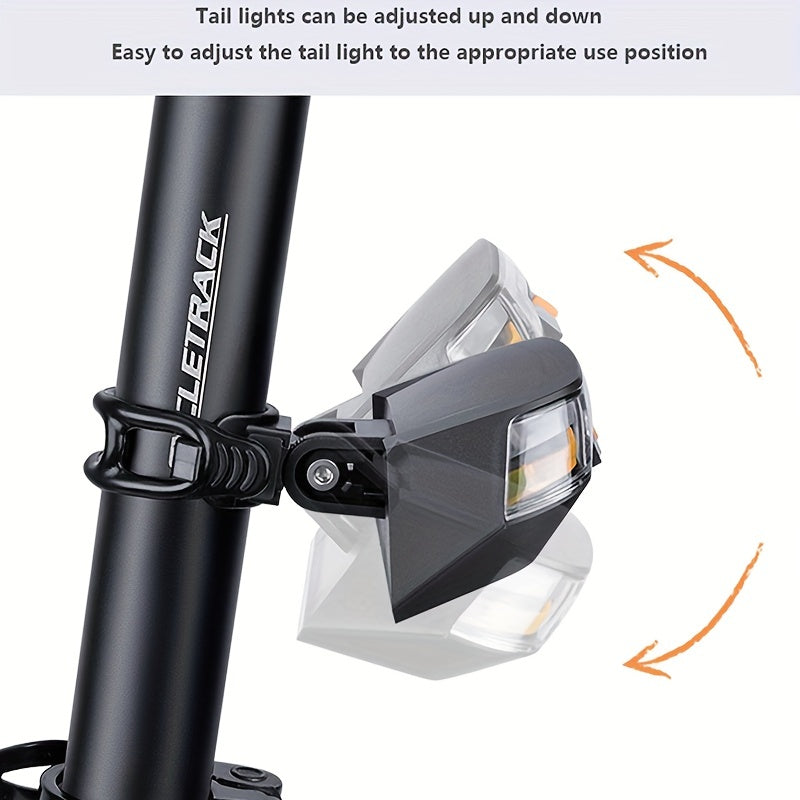 2000mAh Bike Rear Light USB Charging Bicycle Light Induction Brake Tail Light