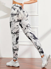 Random Print Yoga Pants High Waist Fitness Trousers