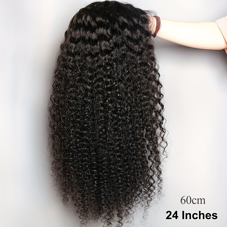 Deep Curly Lace Front Wigs Human Hair Wig Kinky Curly Glueless
