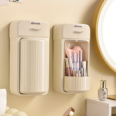 Rotatable Wall Mounted Storage Box Waterproof Cosmetic Skincare Organizers