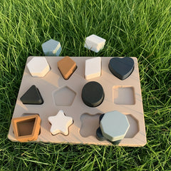 Silicone 3D Geometric Puzzle Toy for 1-3 Years Old