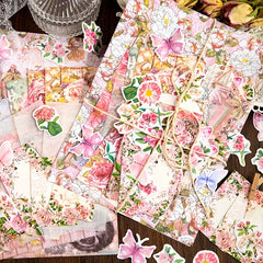 40pcs Vintage Scrapbook Supplies Retro Plants Flowers Butterflies DIY Art Crafts