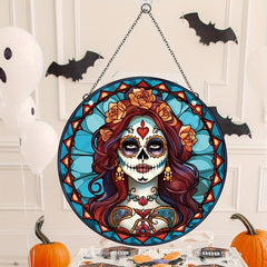 Halloween Acrylic Katrina Hanging Decorations with Bloody Horror Elements