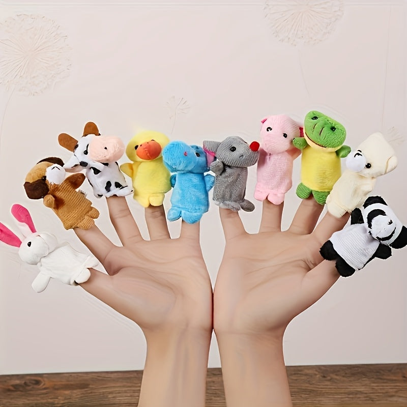 8pcs Adorable Animal Finger Puppets Set Early Childhood Education Storytelling