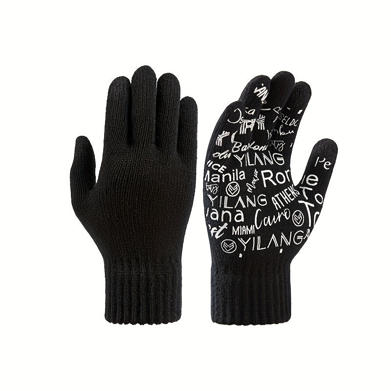Warm Knitted Touch Screen Gloves Windproof Motorcycle Gloves