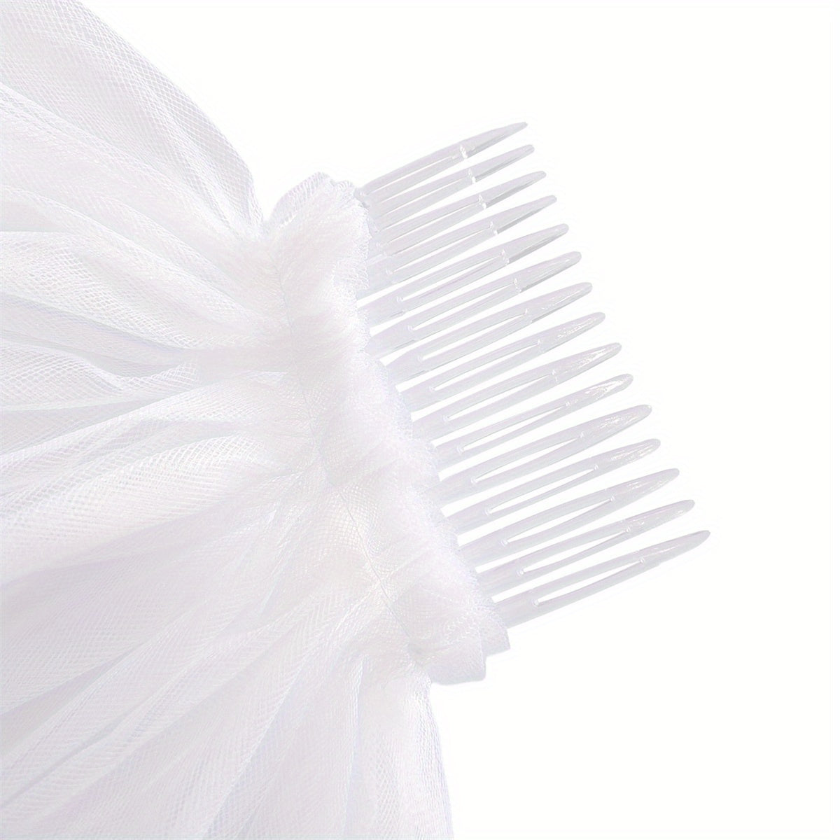 Sparkle Rhinestone Tulle Wedding Veil with Hair Comb
