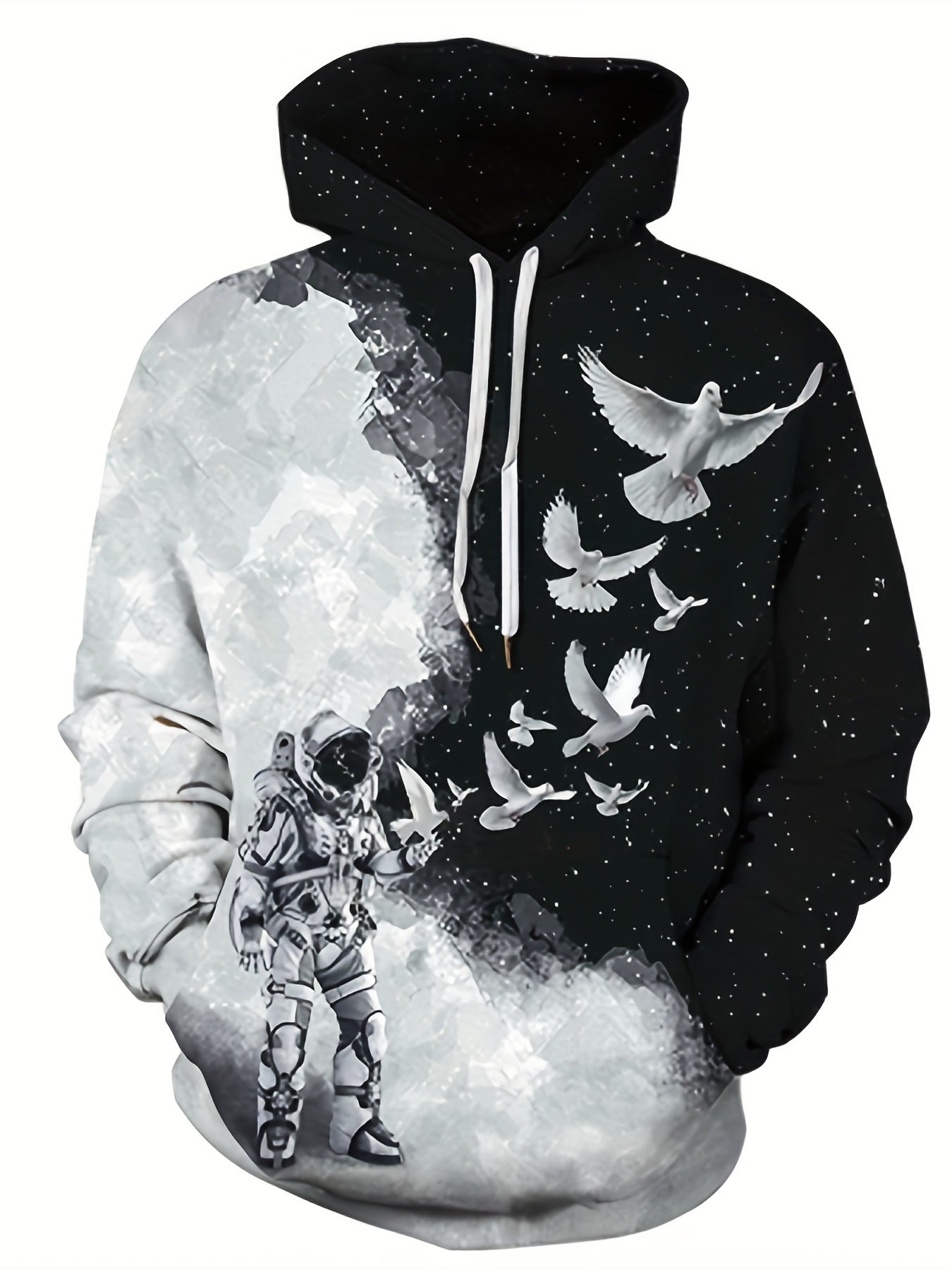 3D Graphic Print Hoodie Men's Casual Pullover Hoodie