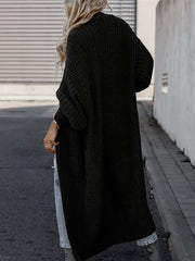 Open Front Pocket Cardigan Long Sleeve Sweater for Fall & Winter