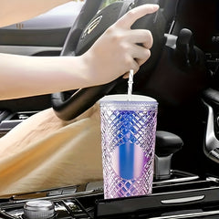 BPA-Free Tumbler Cup Sports Water Bottle with Straw