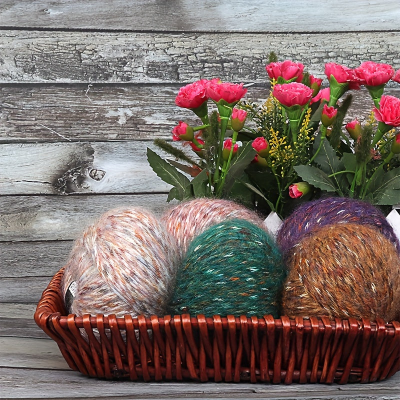 Colorful Alpaca Wool Blend Hand Braided Yarn
