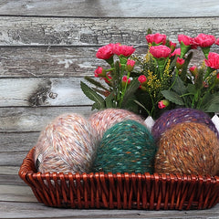 Colorful Alpaca Wool Blend Hand Braided Yarn