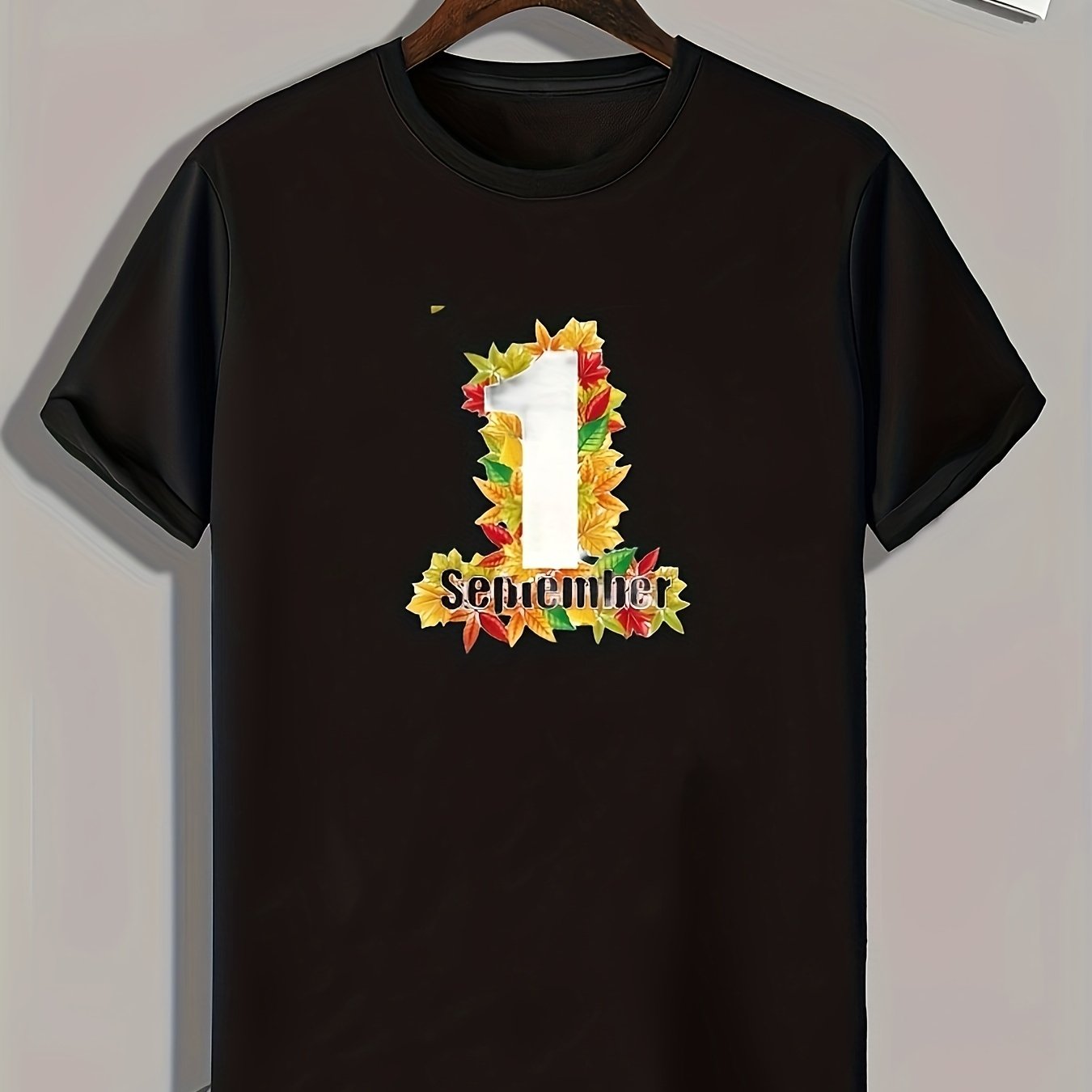 Pattern Print Men's Sports T-Shirt Graphic Tee Men's Summer Outdoor Clothes