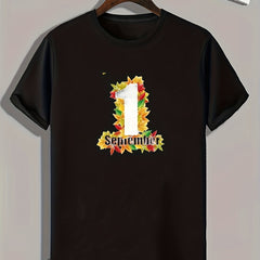 Pattern Print Men's Sports T-Shirt Graphic Tee Men's Summer Outdoor Clothes