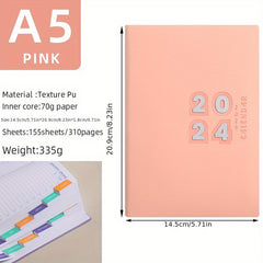 A5 365-Day Planner in Smooth Leather Notebook