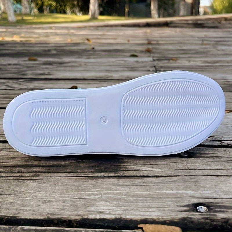 Women's Mesh Slip-on Sneakers with Chain Detail
