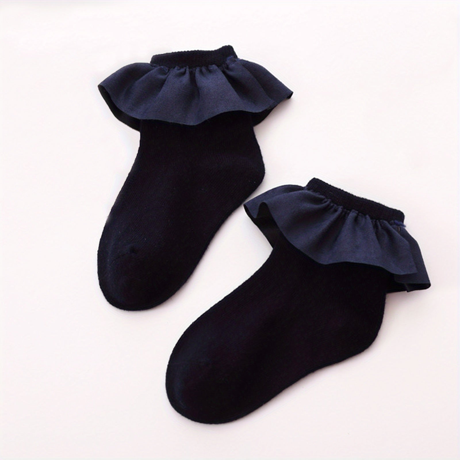 Girls Kids Lace Ruffled Boneless Princess Socks