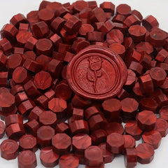 210pcs Wine Red Seal Wax Beads Canned Wax Pellets Fire Lacquer Sealing Wax Envel