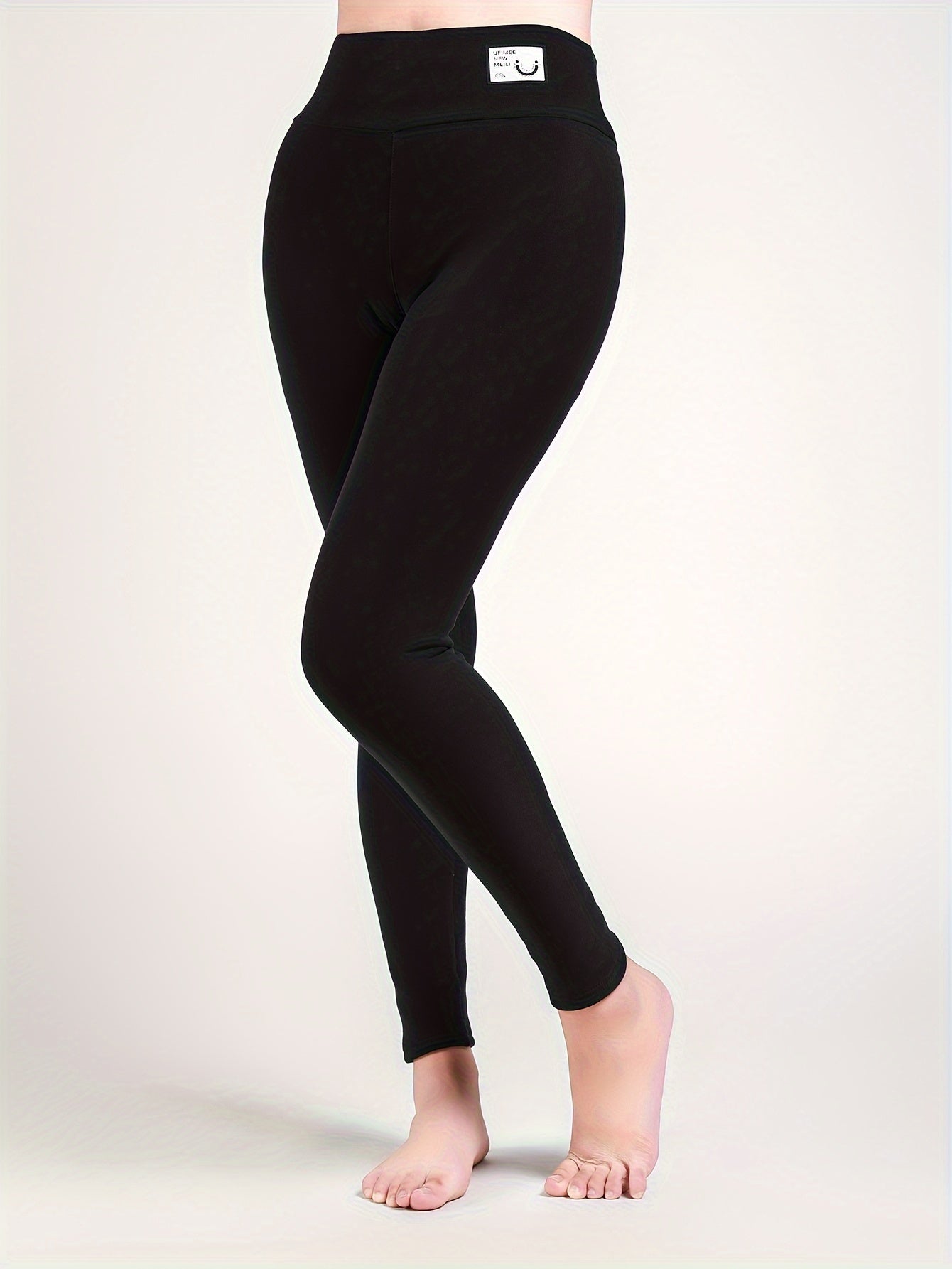 High Waist Fleece Warm Sports Leggings Womens Activewear