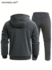 Men's Active Hooded Jacket & Stretch Pants Set
