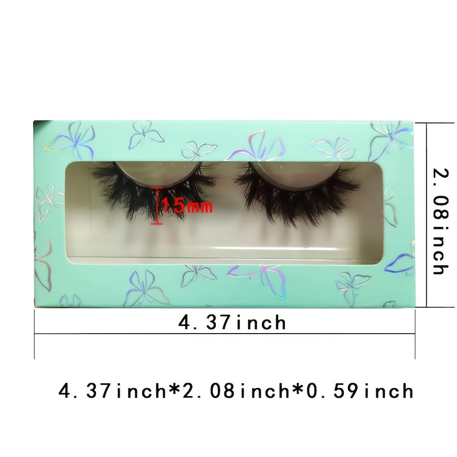 Slim 16mm Natural 3D Mink Eyelashes Soft Reusable False Eyelashes Bulk
