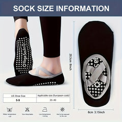Solid Cross Strap Ankle Socks Non slip Yoga Sports Socks