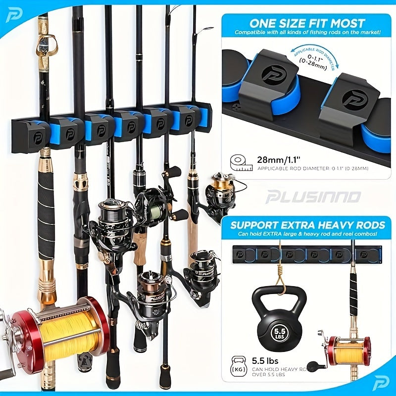 Vertical Fishing Rod Racks Wall Mounted Holders