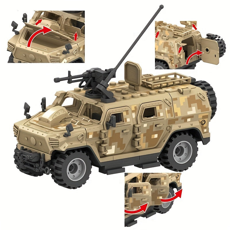 Building Blocks Toy Set for 2 Armored Vehicles