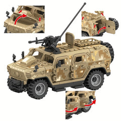 Building Blocks Toy Set for 2 Armored Vehicles