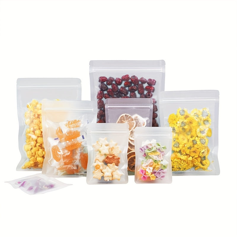 10pcs Frosted Self Sealing Bags for Food Packaging Holiday Candy Bags