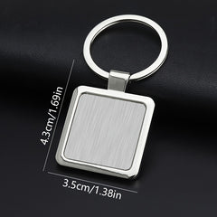 1pc Metal Keychain Blank Keyring Stainless Steel Keyplate