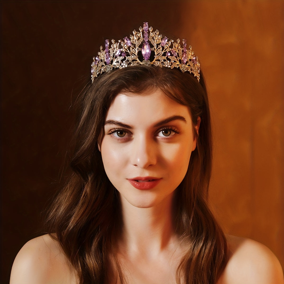 Pink Crystal Tiara Crown for Women Girls