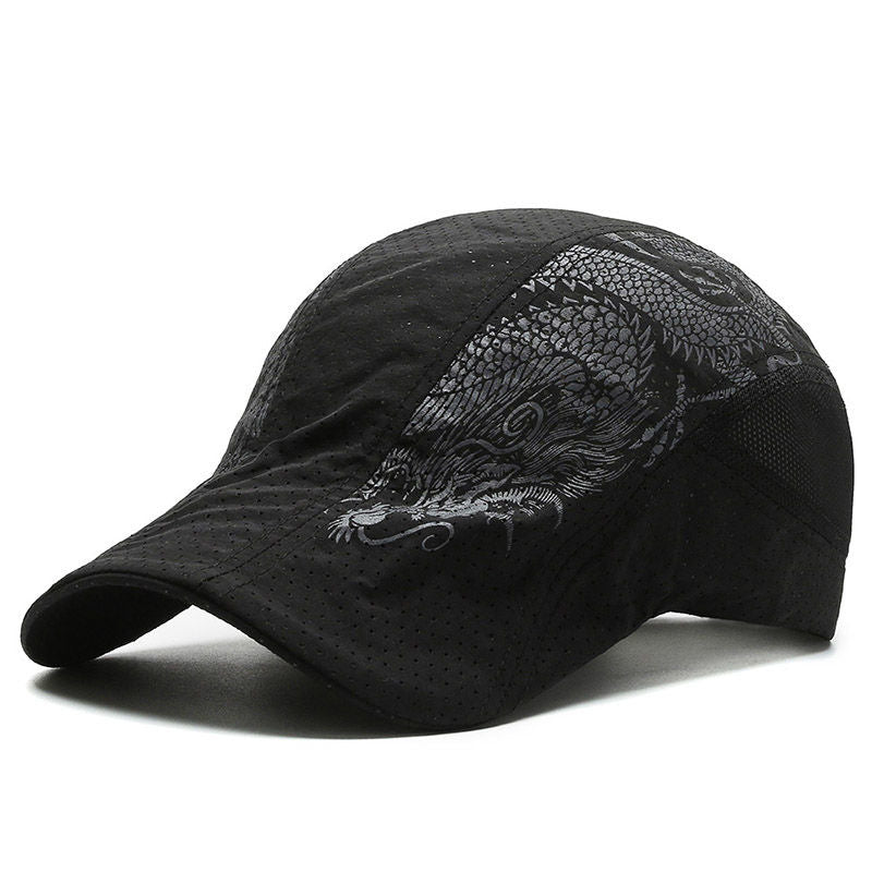 Men's Outdoor Street Sunscreen Cap Thin Mesh Printed Beret