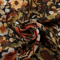 Plant Flower Print Scarf Vintage Soft Sunscreen Tassel Shawl Thin...