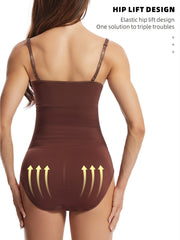 Boat Neck Slim Fit Shapewear Bodysuit for Women