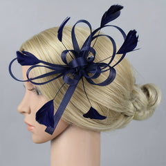 Faux Feather Head Piece With Duck Billed Clip Side Clip Hair Accessories