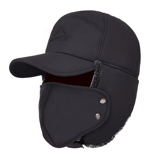 Winter Trooper Hat Waterproof Skiing Hat with Detachable Face Mask