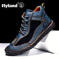 FLYLAND Men's Retro Casual Lightweight Ankle Boots Rubber Sole