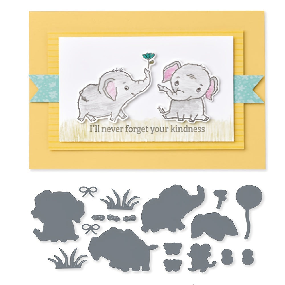 Elephant Metal Cutting Dies And Stamps For Scrapbooking