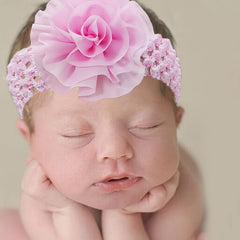 Chiffon Flower Baby Headscarf for 0-2 Year Olds