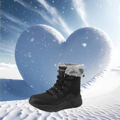 Women's Winter Snow Boots Plush Inner Thermal Comfort Lace-up Hiking Boots