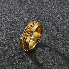 Men's Rotatable Roman Numeral Band Ring