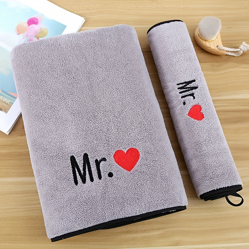Couple Towel Set Soft Hand Towel Coral Velvet Bath Towel