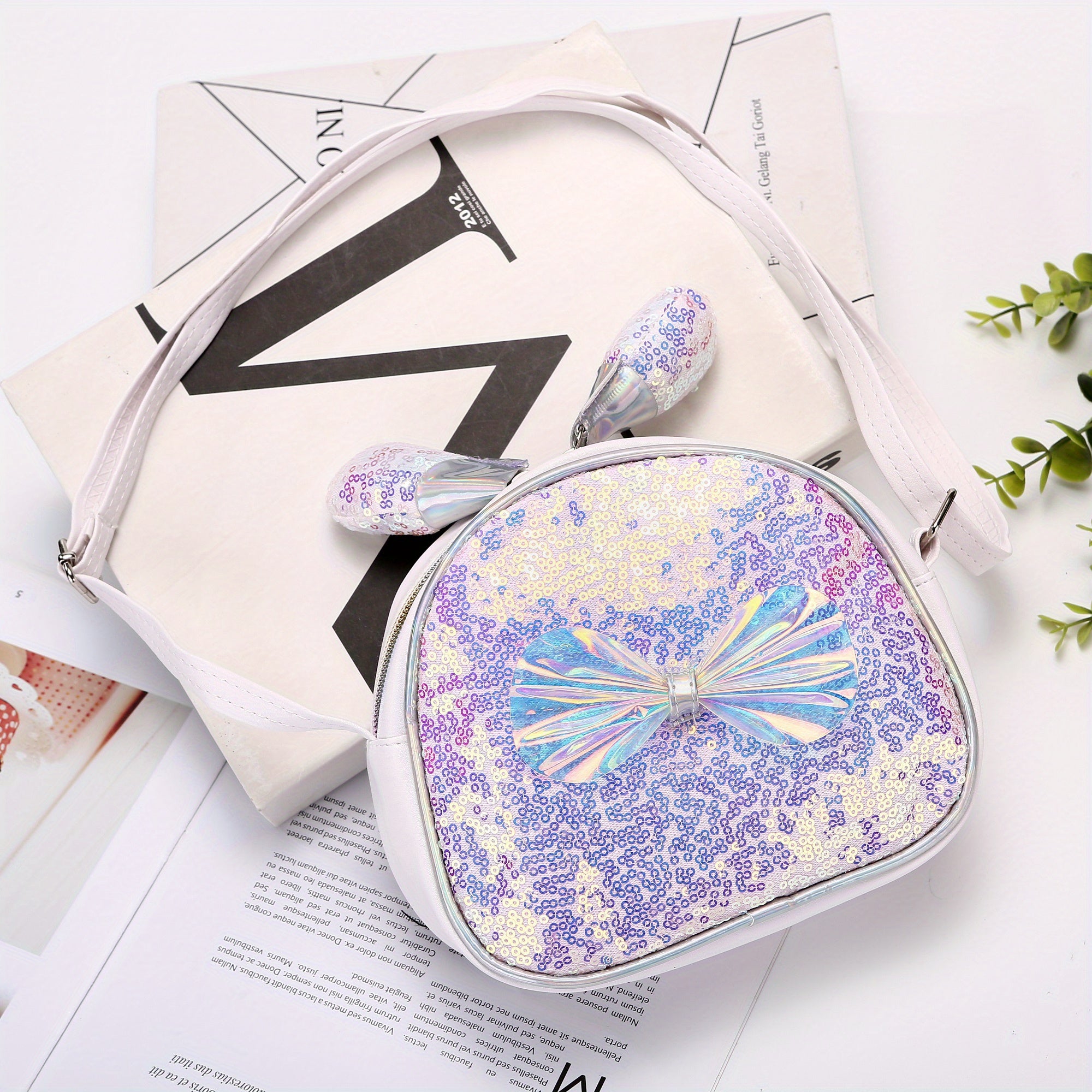 Kids Sequin Bow Crossbody Bag for Girls