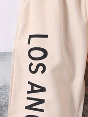 Girls' Letter Print Cargo Pants Street Casual Jogger Trousers