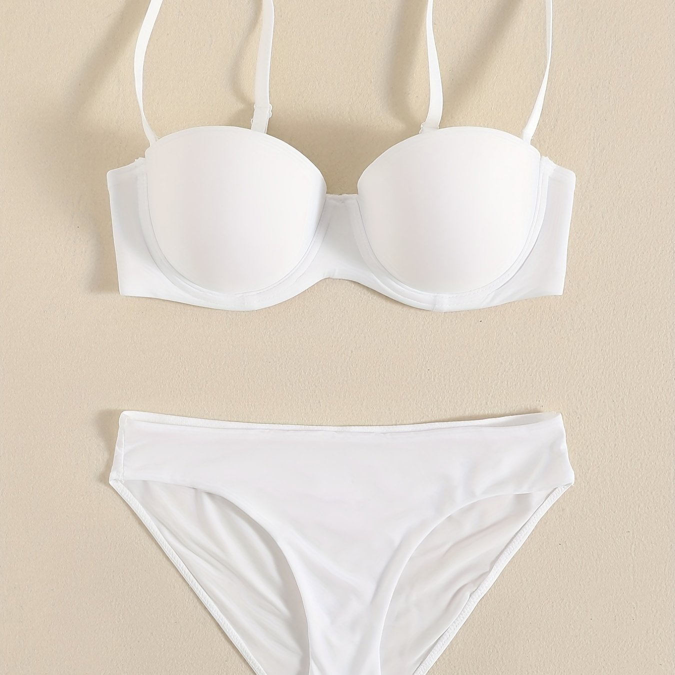 Seamless Balcontte Bra & Thin Bikini Panties Set