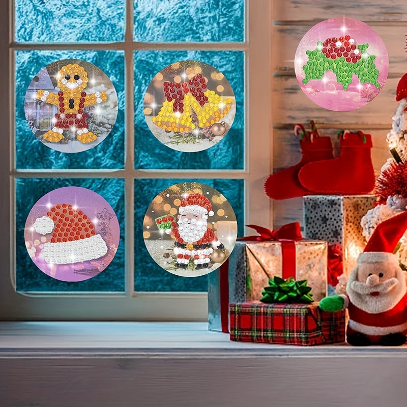 12pcs Christmas Diamond Art Sealing Stickers Kit