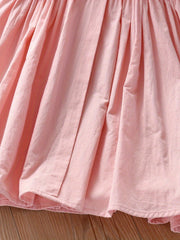 Girls Sundress Cotton Square Neck Ruffle Sleeveless Dress for Summer