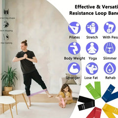 5pcs Fitness Resistance Band Thigh Butt Squat Fitness Band Portable Convenient